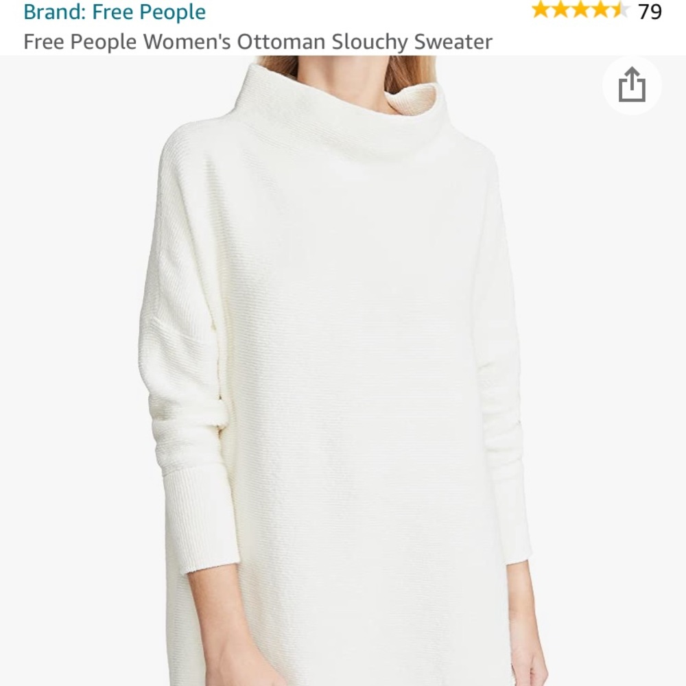 Free People Ottoman Slouchy Sweater - Cream XS